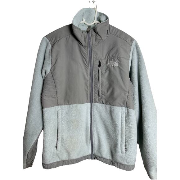 The North Face Denali Blue Fleece Jacket Women Medium Hooded Polartec Full-Zip - Picture 1 of 16